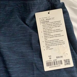 T.H.E. Lululemon linerless shorts 11” size M